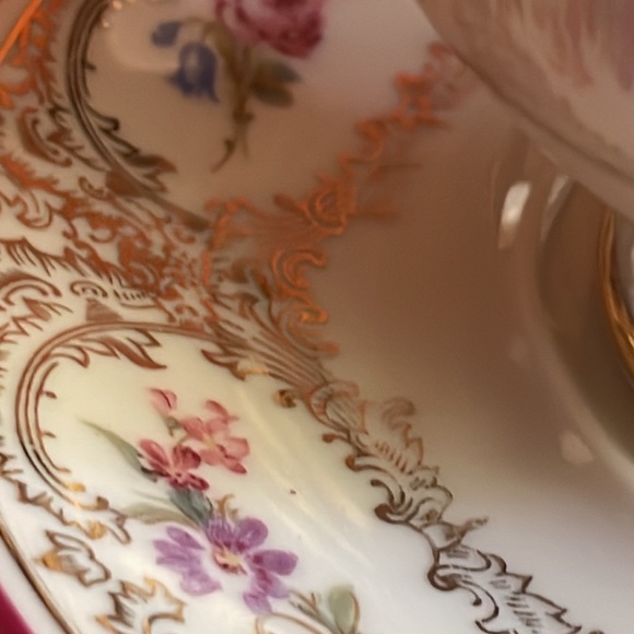 BEAUTIFUL ANTIQUE SELTMANN  3 PIECE  TEACUP AND SAUCER